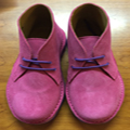 Scarpa personalizzata fucsia laccio/suola viola intersuola rosa